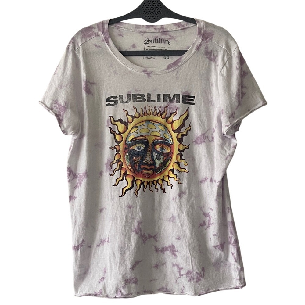 Sublime‎ Women's Purple Tie Dye Band Tee M/L
